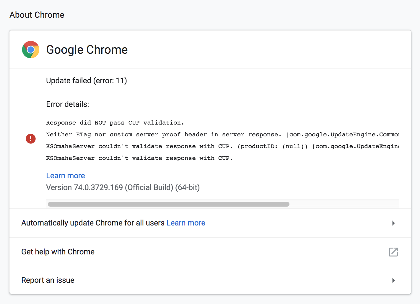 turn off automatic updates for google chrome in mac